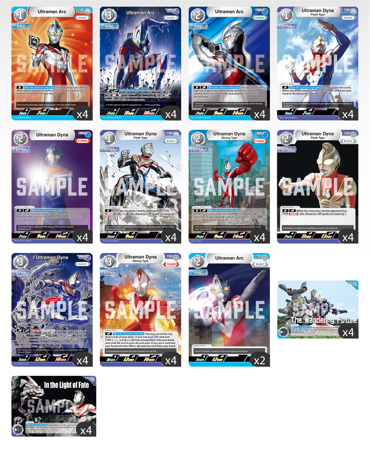 Ultraman Dyna and Ultraman Arc Deck