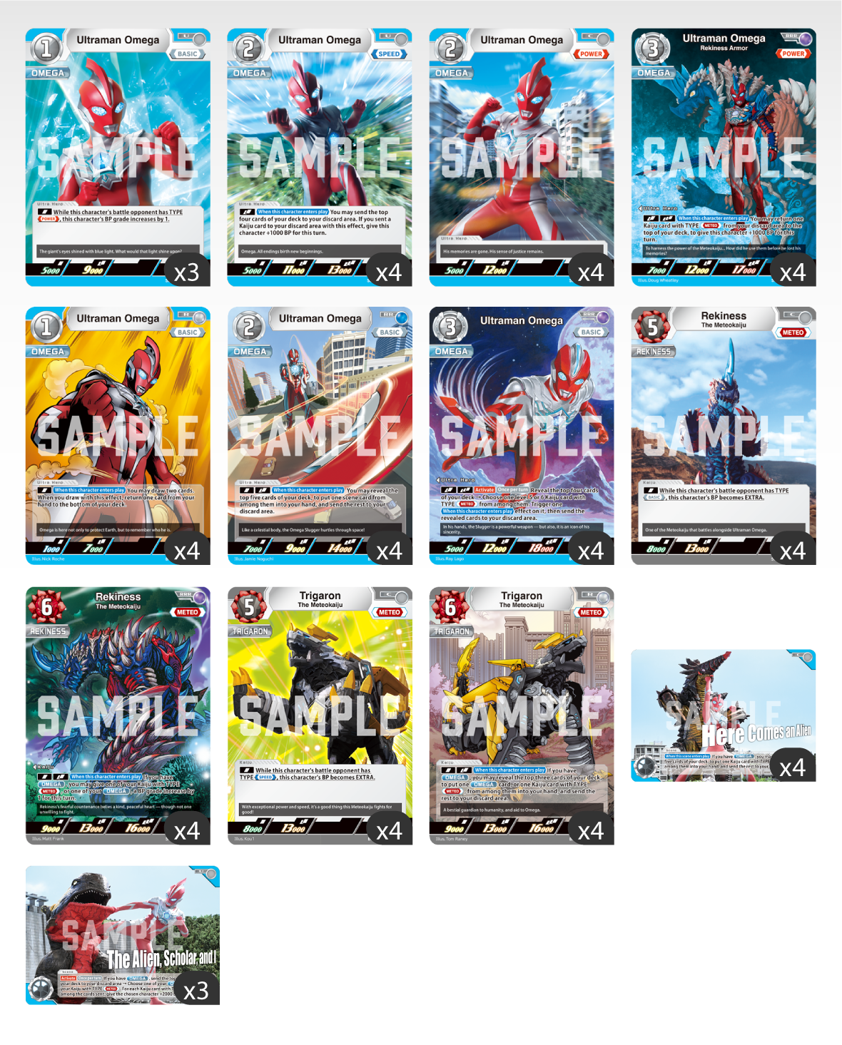 Ultraman Omega and Meteokaiju Deck